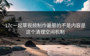 17c一起草视频制作最狠的不是内容是这个清理空间机制