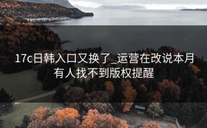 17c日韩入口又换了_运营在改说本月有人找不到版权提醒